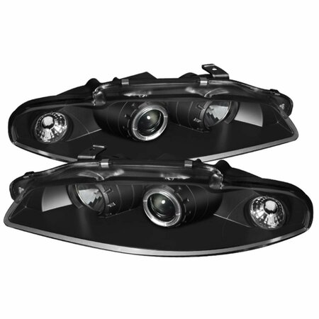 SPYDER Low & High H1 Halo LED Projector Headlights for 1997-1999 Mitsubishi Eclipse - Black 5011473
